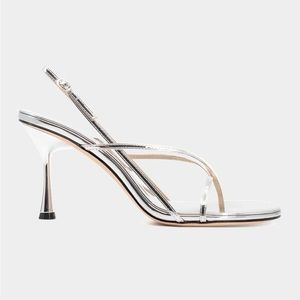 Studio Amelia Wishbone 90 Heel Sandal in Mirror